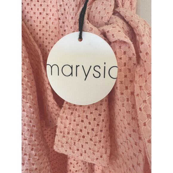 $550 Marysia NWT! Seahaven Eyelet Wrap Skirt in Rose Size M - Picture 5 of 5